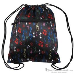 Aim Gifts Tote Bag Satin Sling Bag with Multi-Colored Notes 49518
