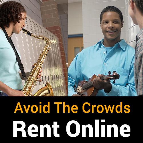 Online instrument rentals are available all year long.