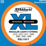 D'Addario EXL110-7 Seven String Extra Regular Light Guitar Strings