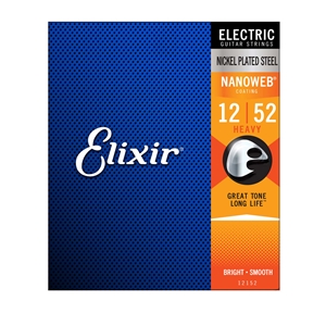 Elixir 12-52 Gauge Nanoweb Electric Guitar String Set