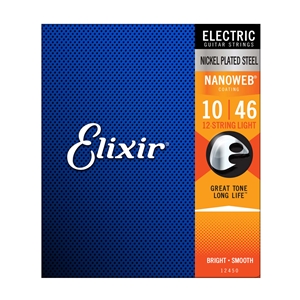 Elixir 10-46 12-String Light Nanoweb Electric Guitar String Set