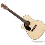 Fender CD-60SCE Left Handed Acoustic Guitar with Solid Top Cutaway and Electronics
