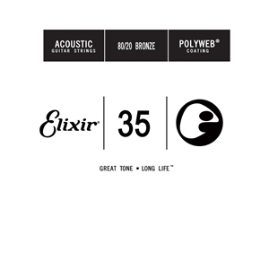 Elixir .035 Gauge 80/20 Polyweb Single Guitar String