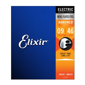 Elixir Custom Light 09-46 Nanoweb Electric Guitar String Se