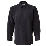 Tuxedo Park Black Microfiber Shirt with Comfort Collar for Men