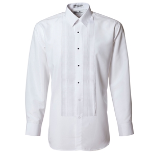 Tuxedo Park White Laydown Collar Shirt for Men