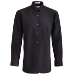 Tuxedo Park Black Microfiber Shirt with Comfort Collar for Women