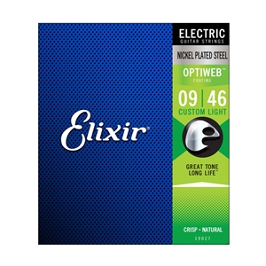 Elixir 09-46 Custom Light Optiweb Electric Guitar String Set