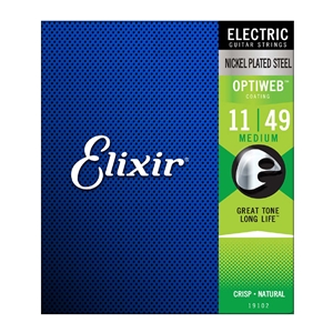 Elixir 11-49 Medium Optiweb Electric Guitar String Se