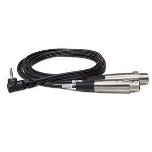 Hosa CYX-405F Dual XLR3F to RA 3.5mm TRS Microphone Cable - 5ft