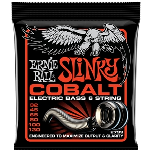 Ernie Ball Slinky Cobalt 6-String Electric Bass Strings 32-130 Gauge