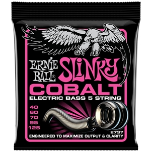 Ernie Ball Super Slinky Cobalt 5-String Electric Bass Strings 40-125 Gauge