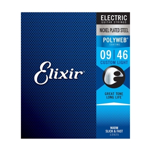 Elixir 09-46 Custom Light Polyweb Electric Guitar String Set