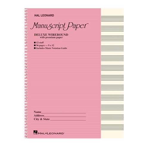 Hal Leonard Deluxe Wire-Bound Manuscript Paper