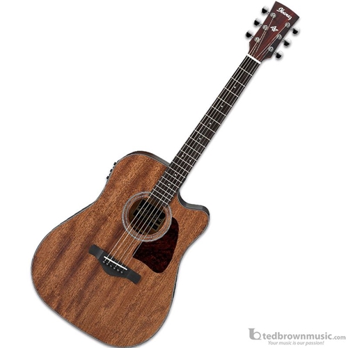 Ibanez AW54CE Mahogany Cutaway Artwood Series Acoustic-Electric Guitar with Open Pore Finish