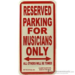 Aim Gifts Sign "Reserved Parking for Musicians Only" Metal 26000