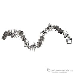 Aim Gifts Bracelet Silver Magnetic Instruments & Symbols 29324