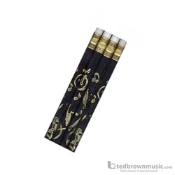 Music Treasures Pencil Instruments Black & Gold Each 315133