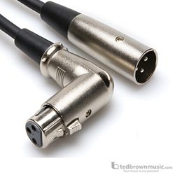 Hosa XFF-105 90 Degree Female XLR Microphone Cable