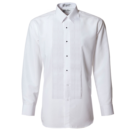 Tuxedo Park White Laydown Collar Shirt for Men