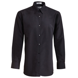 Tuxedo Park Black Microfiber Shirt with Comfort Collar for Women