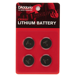D'Addario CR2032 4 Pack Lithium 3V Batteries