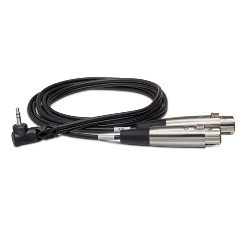 Hosa CYX-405F Dual XLR3F to RA 3.5mm TRS Microphone Cable - 5ft