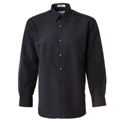 Tuxedo Park Black Microfiber Shirt with Comfort Collar for Boys