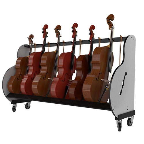 A&amp;S 6-Space Rolling Cello Stand