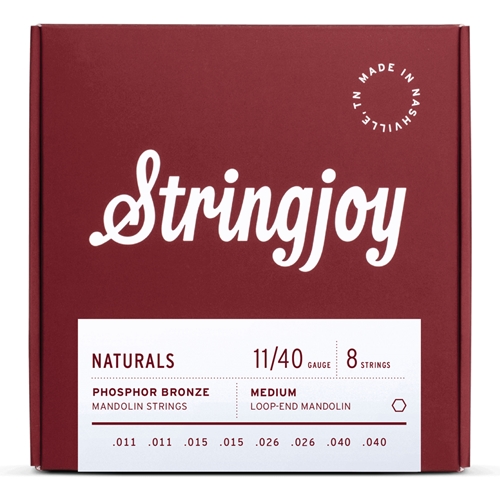 Stringjoy Naturals Medium Gauge Phosphor Bronze Mandolin Strings