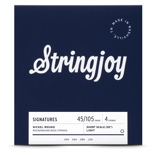 Stringjoy Light Gauge 4 String Short Scale Nickel Wound Bass Guitar Strings