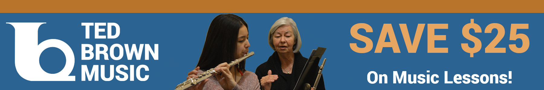 Ted Brown Music Lessons Banner