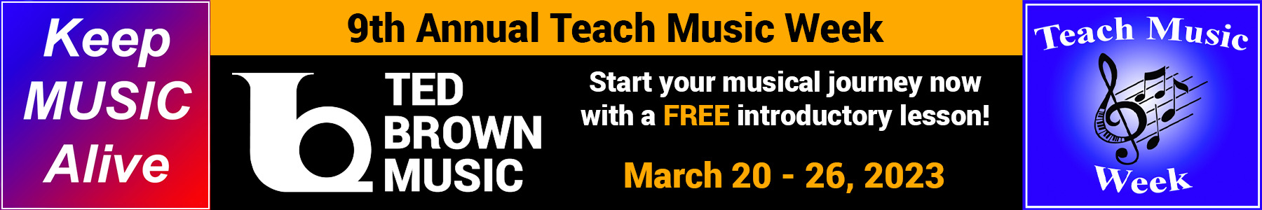 Ted Brown Music Lessons Banner