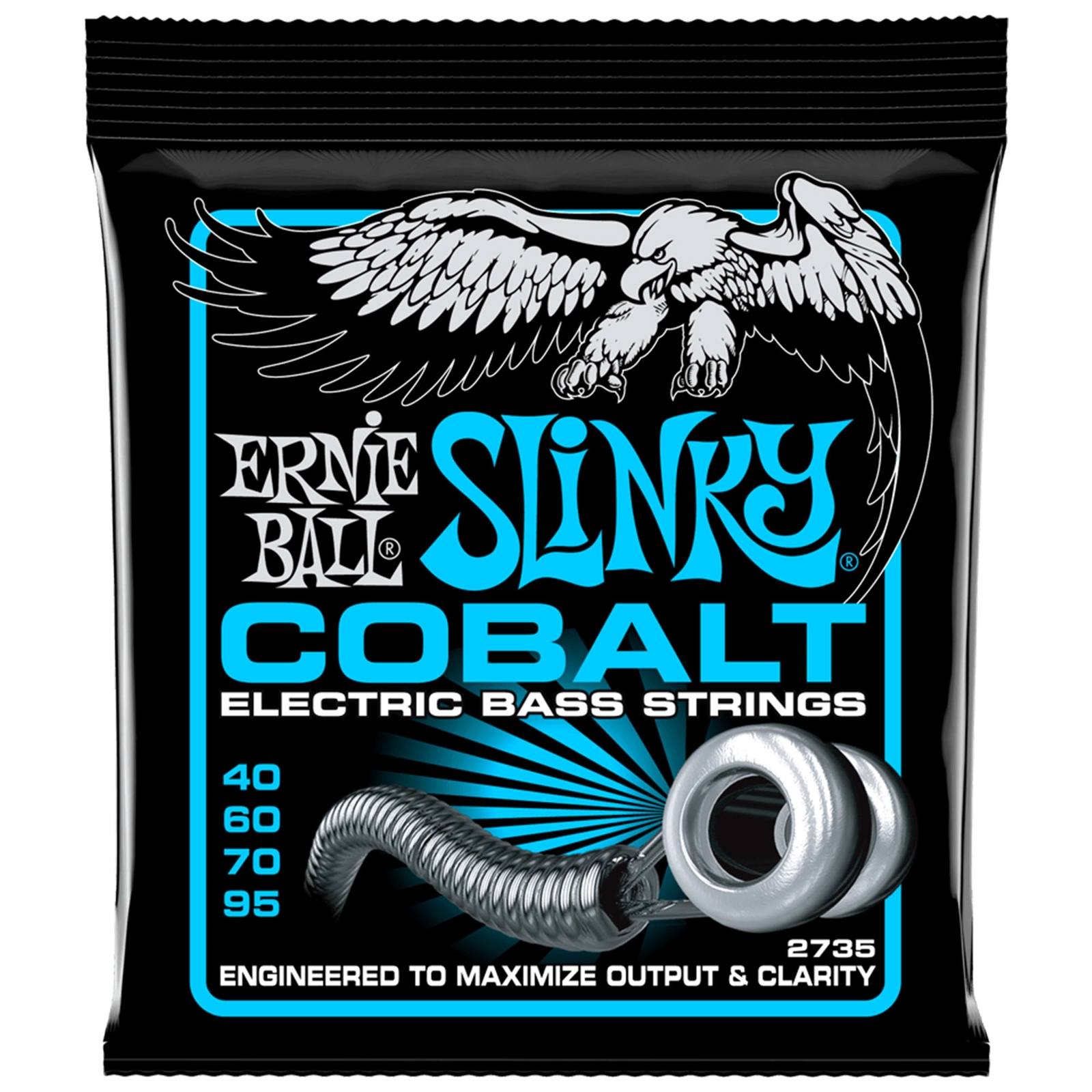 Ernie Ball Extra Slinky Cobalt Electric Bass Strings 40-95 Gauge