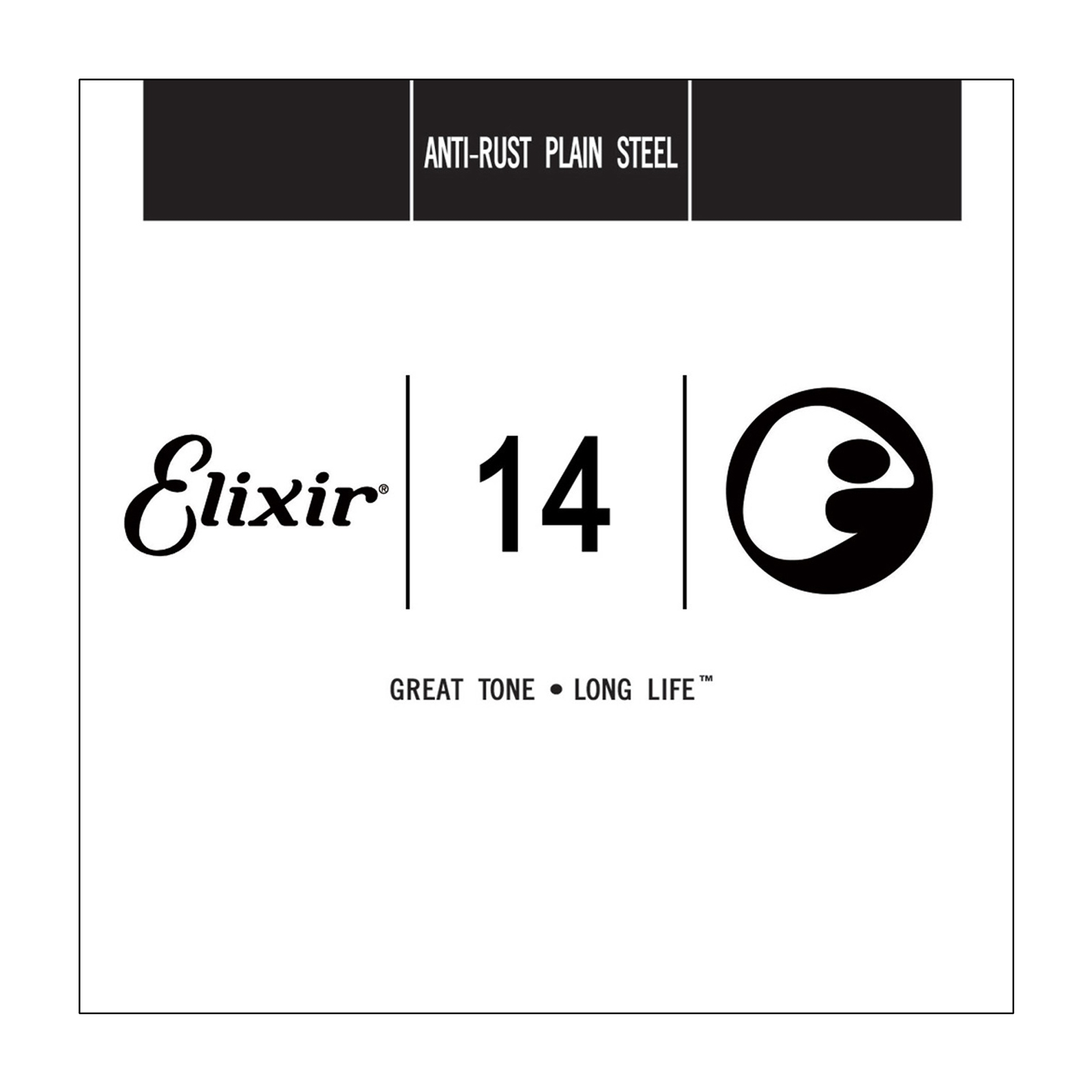 Elixir .014 Gauge Anti-Rust Plain Steel Single Guitar String