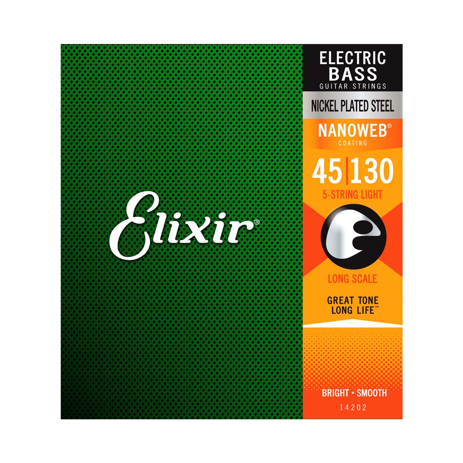 Elixir 45-130 5-String Light Electric Bass Guitar String Set